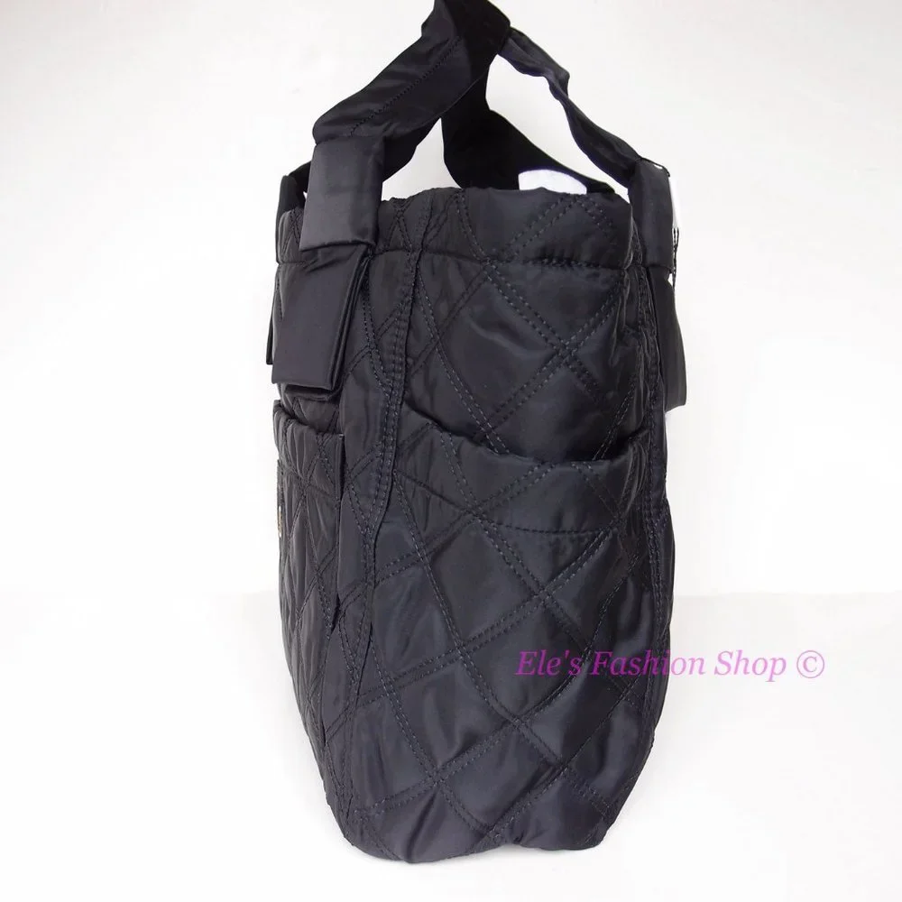 ❤️ NWT Marc Jacobs Quilted Pretty Nylon ElizA Baby Bag Diaper Bag Tote BLACK